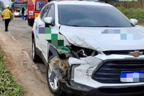 Acidente de trânsito deixa um homem ferido na BR-470, em Rio do Sul