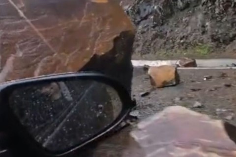 Alerta de ‘grande perigo’ se confirma e desmoronamento de rochas interdita a Serra do Rio do Rastro