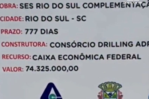 Erro em placa levanta dúvidas sobre obra de R$ 74 milhões em SC