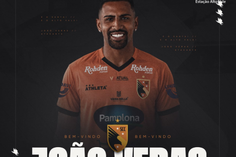 Santa Catarina Clube anuncia a contratação do atacante João Veras para a Copa SC