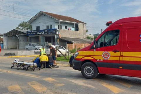 Criança fica ferida após queda de bicicleta em Taió