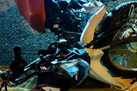 Homem fica ferido em acidente entre carro e moto em Rio do Sul