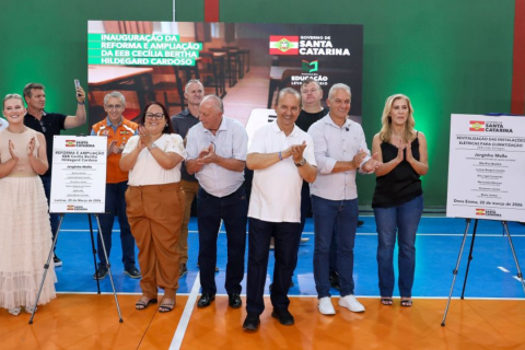 Governo de Santa Catarina entrega reforma e ampliação de escola estadual em Lontras