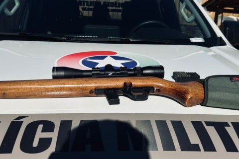 Polícias Civil e Militar apreendem arma e munições durante operação em Chapadão do Lageado