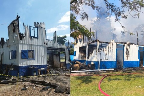 Incêndio destrói casa e mobiliza campanha solidária em Rio do Sul