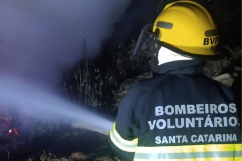 Incêndio destrói totalmente galpão de madeireira e causa prejuízo de R$ 12 mil em SC